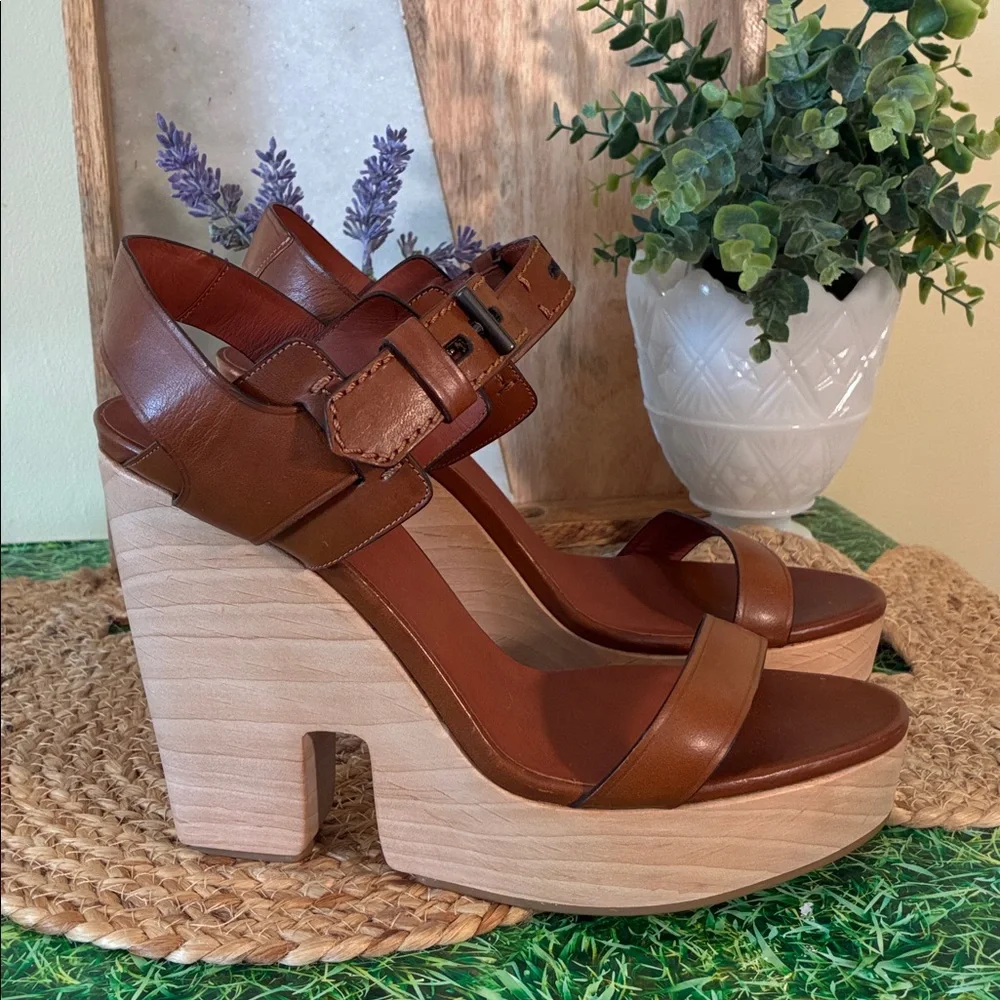 Reed Krakoff Brown Leather Platform Sandals